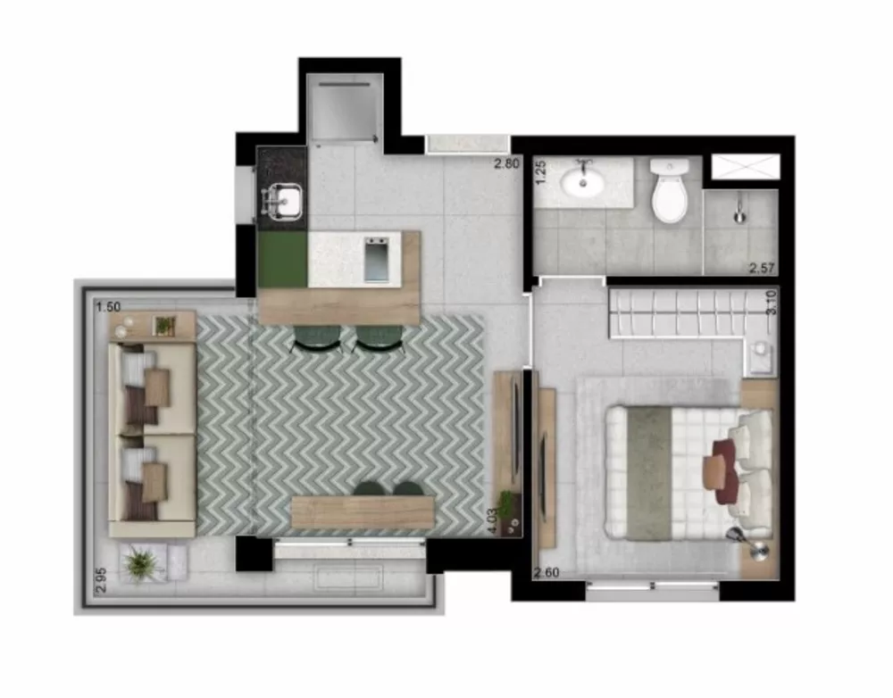 Apartamento, 1 quarto, 28 m² - Foto 15
