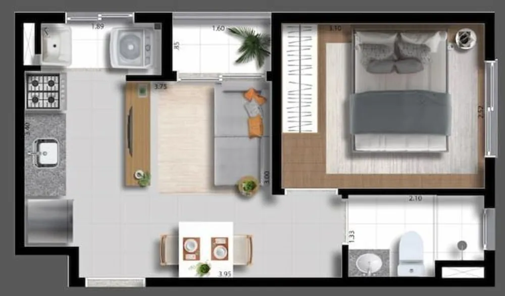 Apartamento, 1 quarto, 26 m² - Foto 1