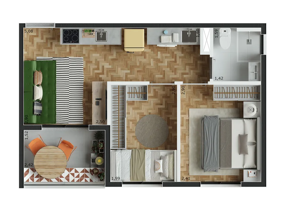 Apartamento, 1 quarto, 24 m² - Foto 16