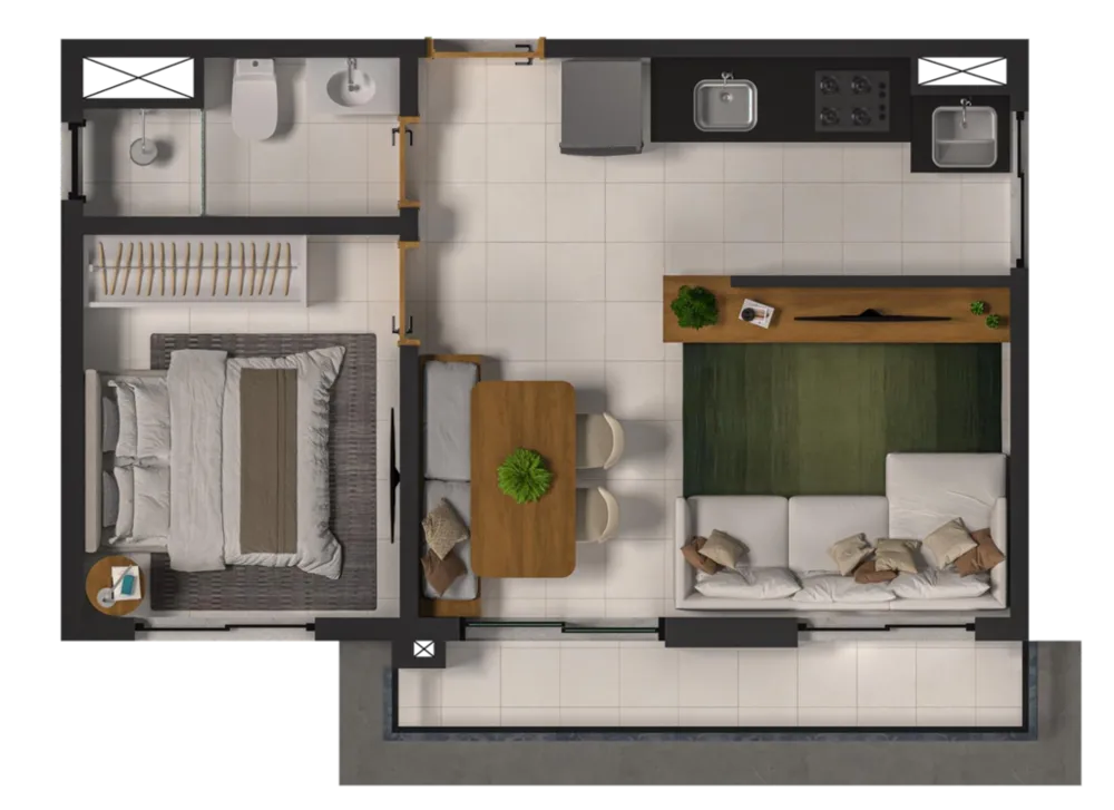Apartamento, 2 quartos, 34 m² - Foto 27