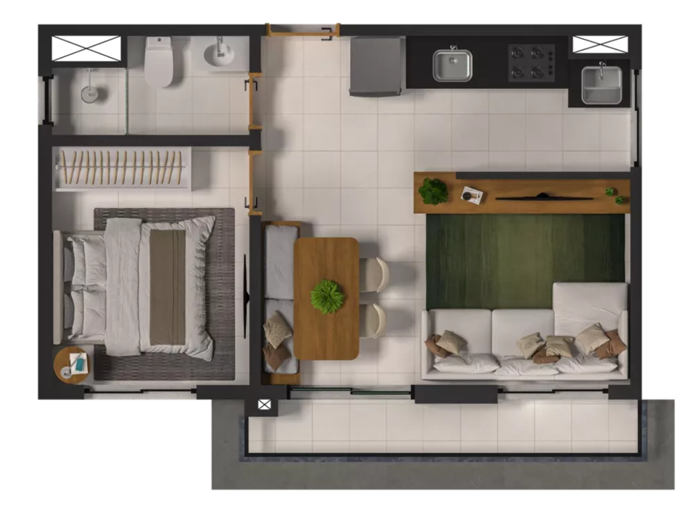 Apartamento, 2 quartos, 34 m² - Foto 19