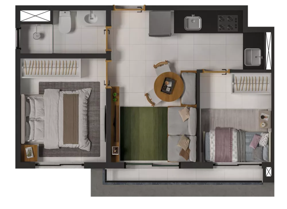 Apartamento, 2 quartos, 34 m² - Foto 18