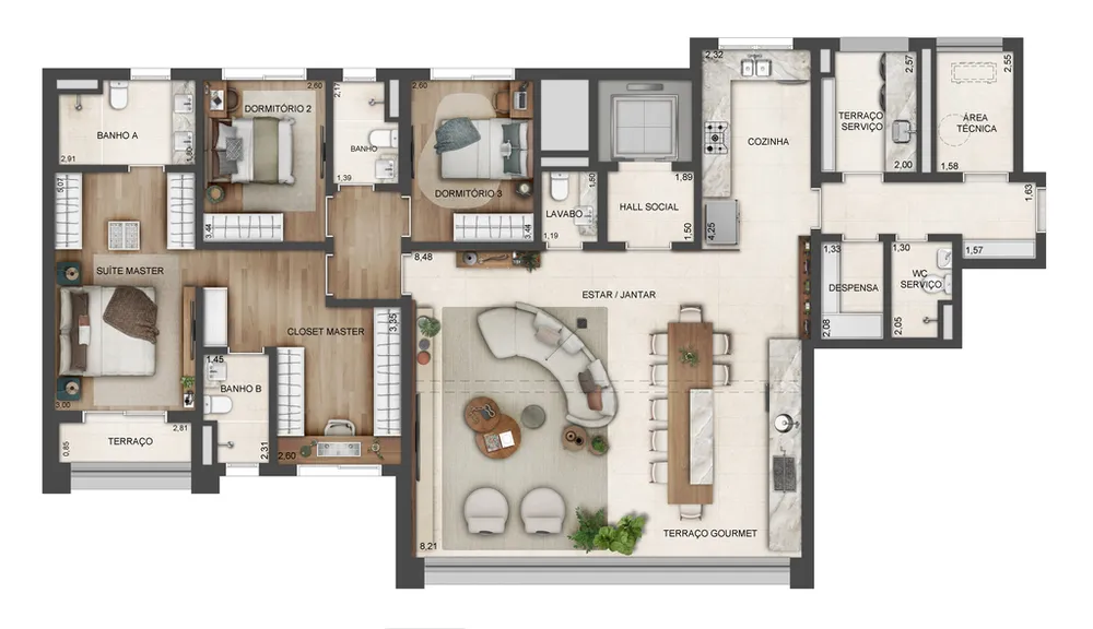 Apartamento, 3 quartos, 133 m² - Foto 7