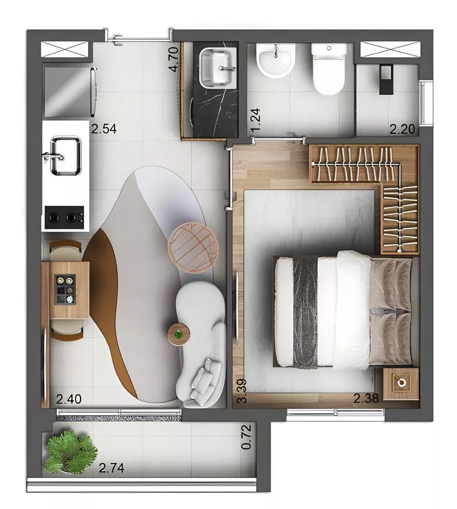 Apartamento, 1 quarto, 27 m² - Foto 14