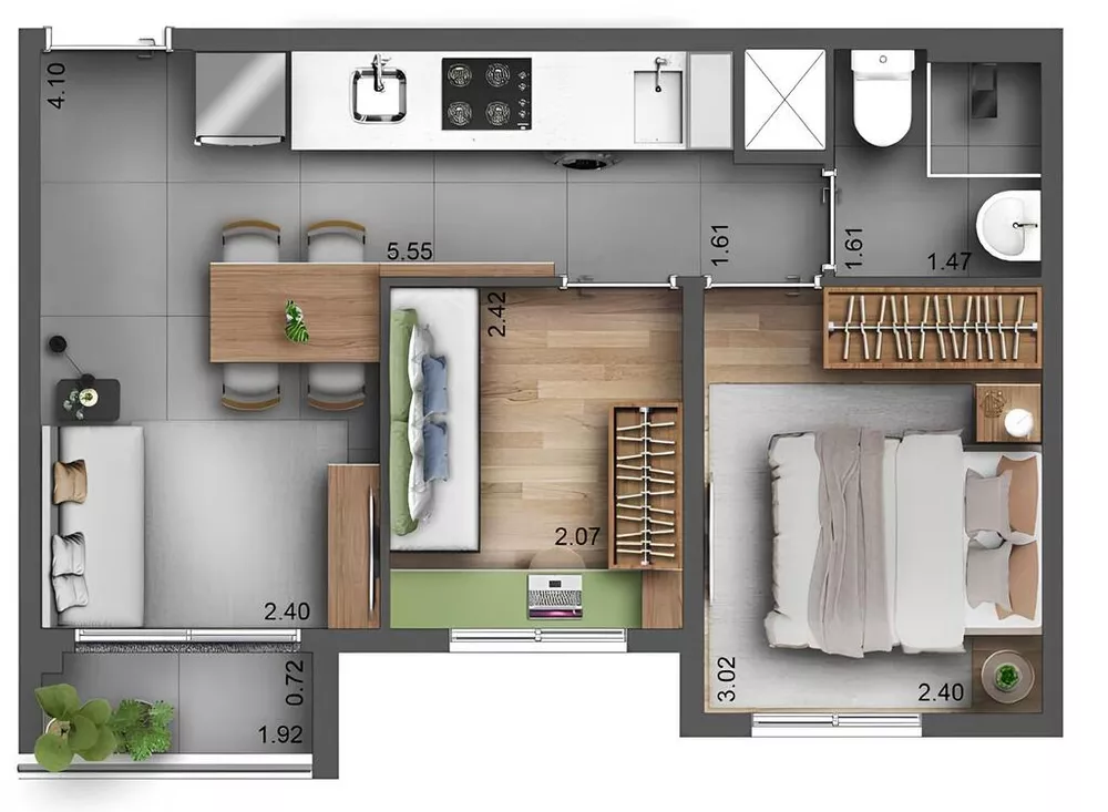 Apartamento, 1 quarto, 27 m² - Foto 6