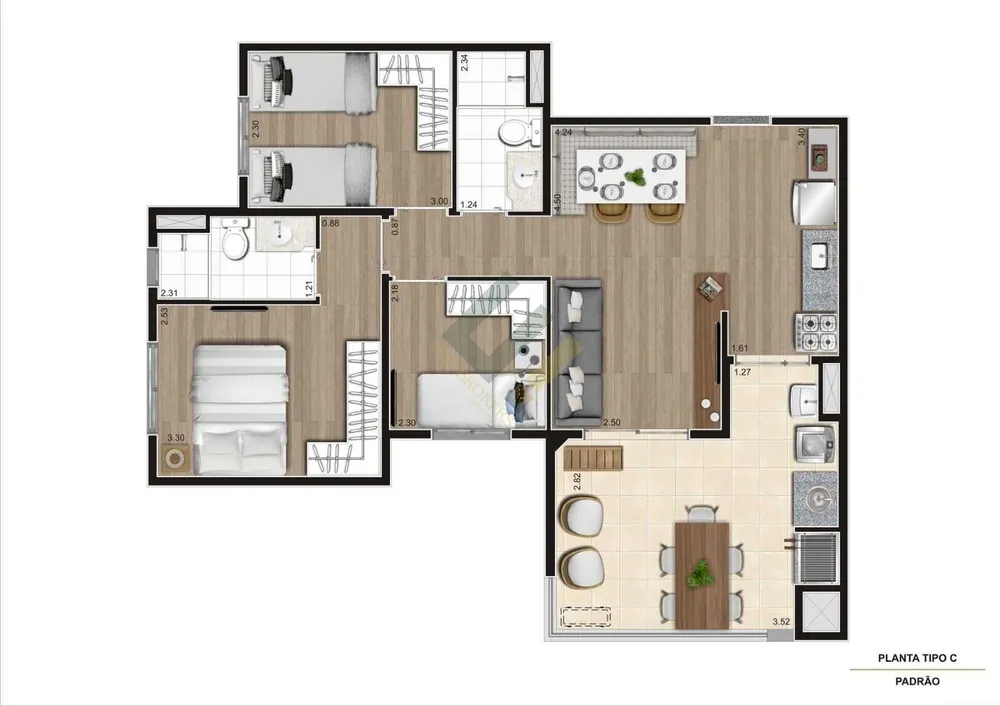 Apartamento, 3 quartos, 67 m² - Foto 12