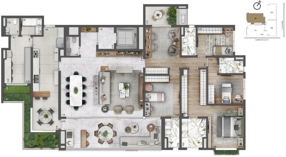 Apartamento, 4 quartos, 252 m² - Foto 16