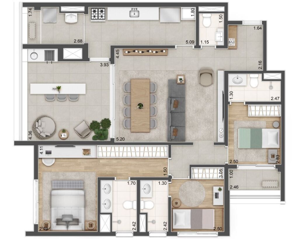 Apartamento, 3 quartos, 148 m² - Foto 7