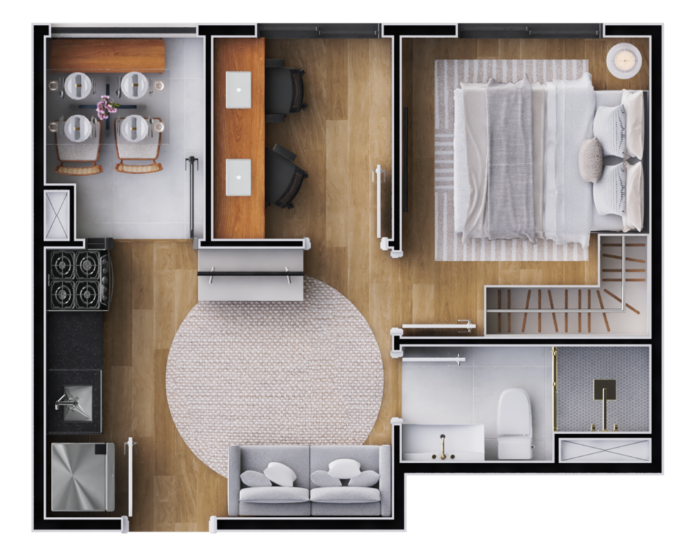 Apartamento, 1 quarto, 24 m² - Foto 6