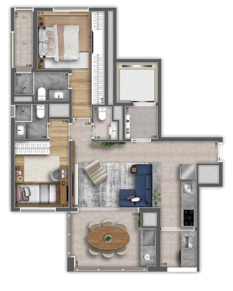 Apartamento à venda com 2 quartos, 80m² - Foto 4