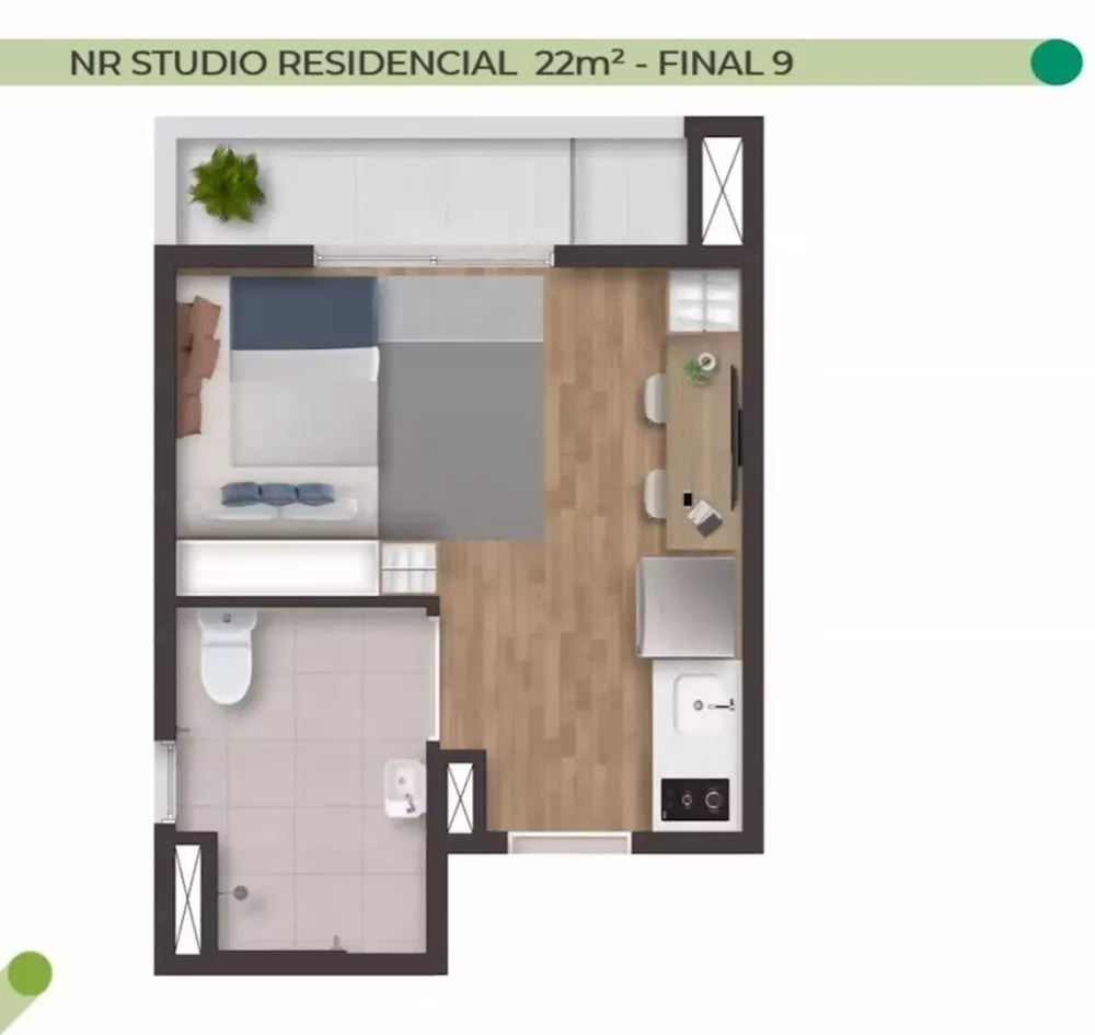 Apartamento, 1 quarto, 28 m² - Foto 6