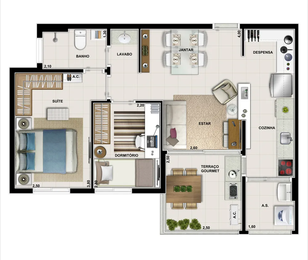 Apartamento, 2 quartos, 58 m² - Foto 40