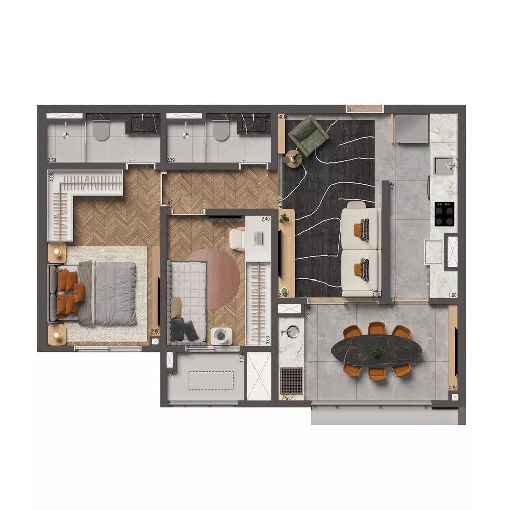Apartamento, 2 quartos, 74 m² - Foto 17