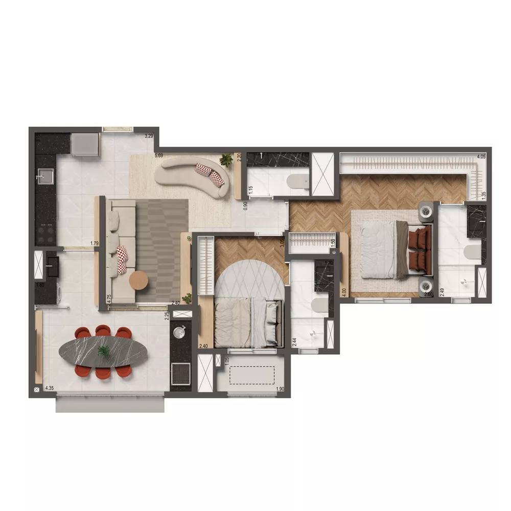 Apartamento, 2 quartos, 74 m² - Foto 18