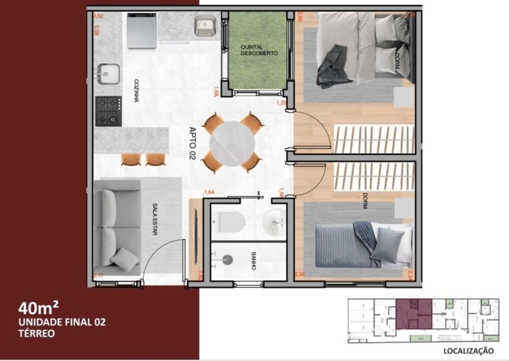Apartamento à venda com 1 quarto, 30m² - Foto 6