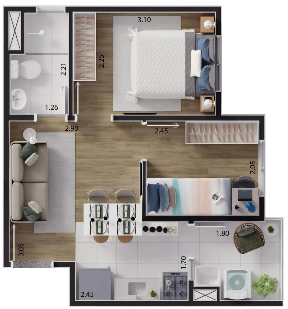 Apartamento, 2 quartos, 33 m² - Foto 13