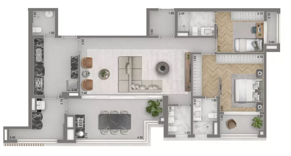 Apartamento, 2 quartos, 165 m² - Foto 6