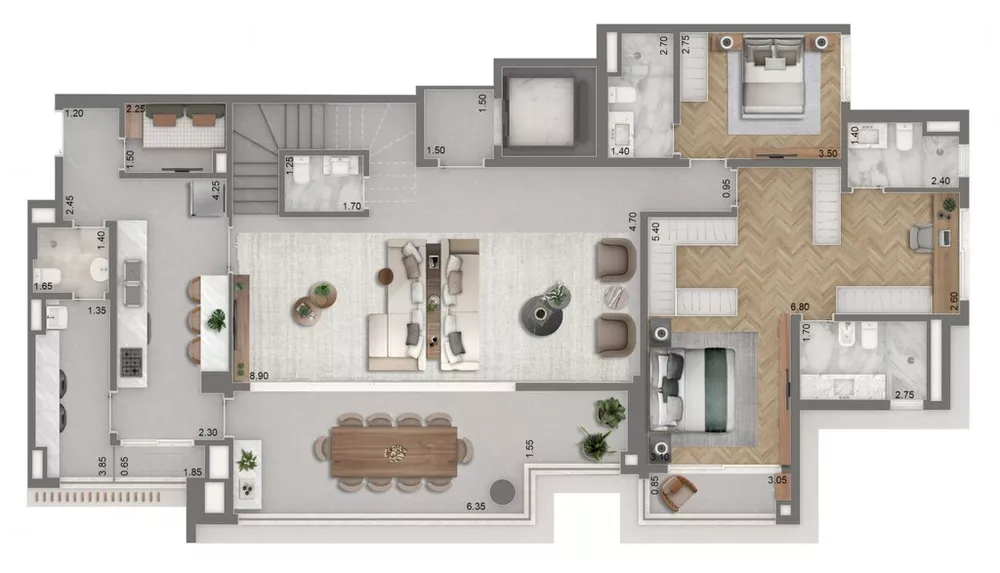 Apartamento, 2 quartos, 165 m² - Foto 9