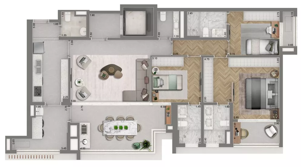 Apartamento, 2 quartos, 165 m² - Foto 16