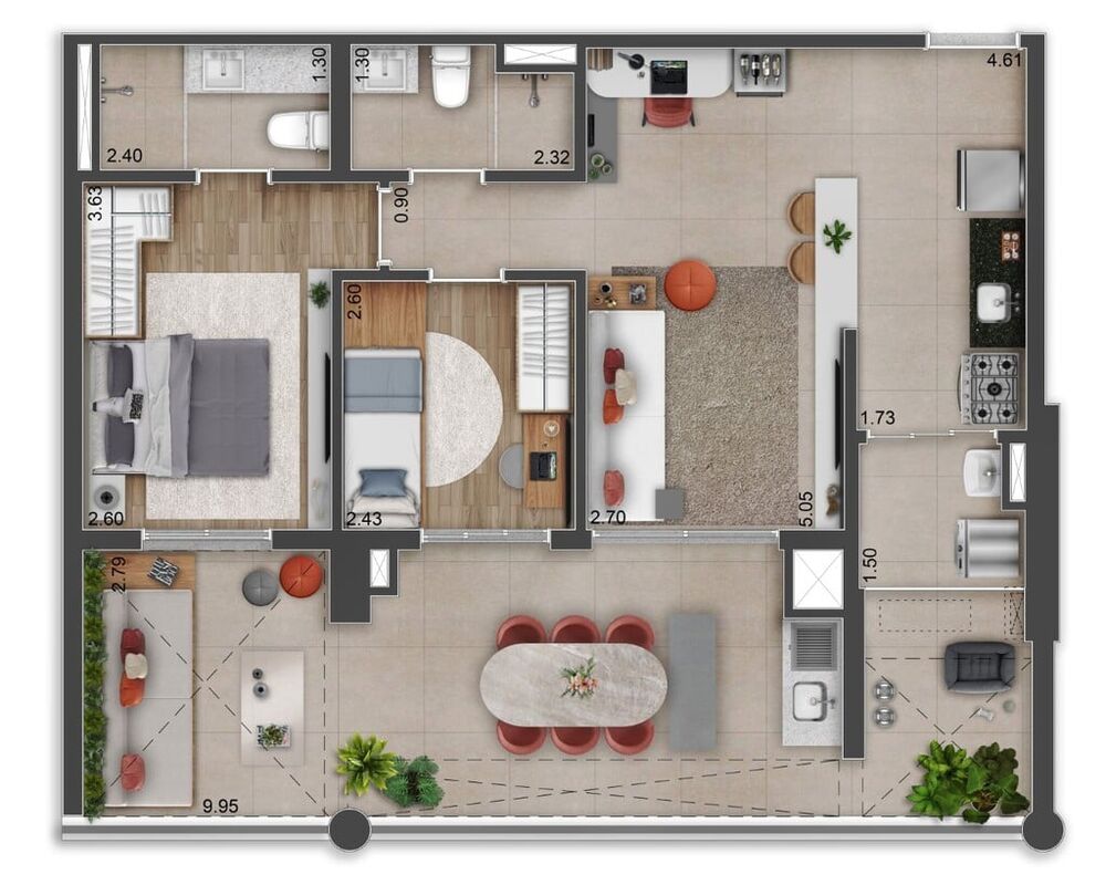 Apartamento, 2 quartos, 69 m² - Foto 10
