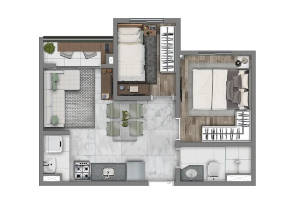 Apartamento, 3 quartos, 55 m² - Foto 8