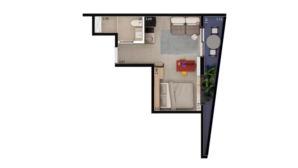 Apartamento, 1 quarto, 24 m² - Foto 6