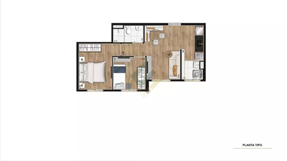 Apartamento, 2 quartos, 41 m² - Foto 3