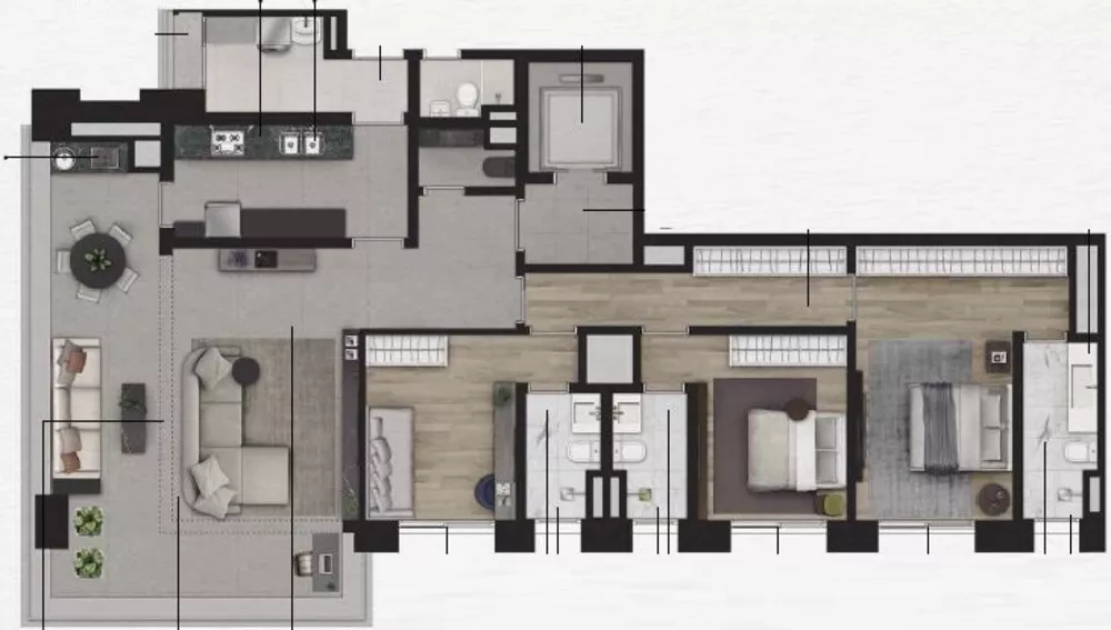 Apartamento, 2 quartos, 135 m² - Foto 2