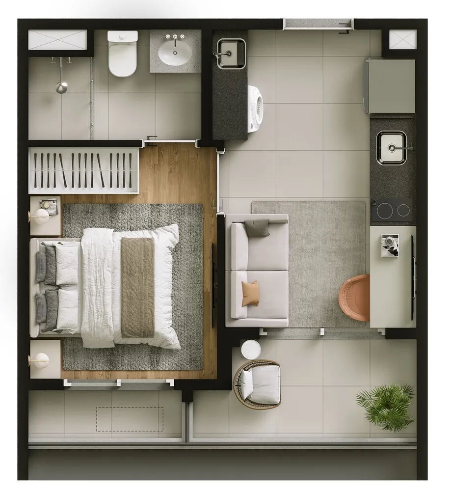 Apartamento, 1 quarto, 27 m² - Foto 15