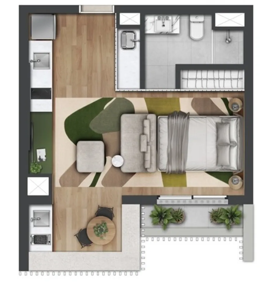 Apartamento, 1 quarto, 53 m² - Foto 2