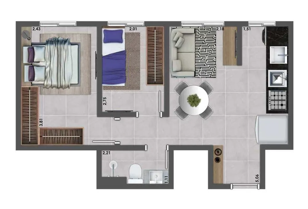Apartamento, 2 quartos, 41 m² - Foto 10