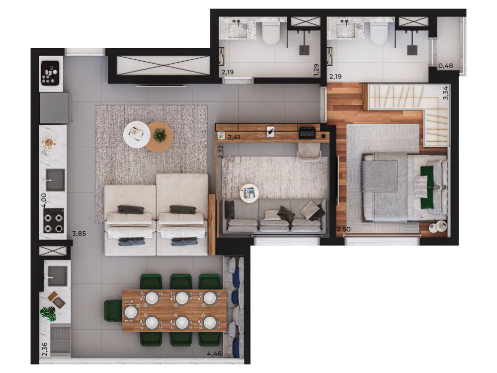 Apartamento, 2 quartos, 68 m² - Foto 15