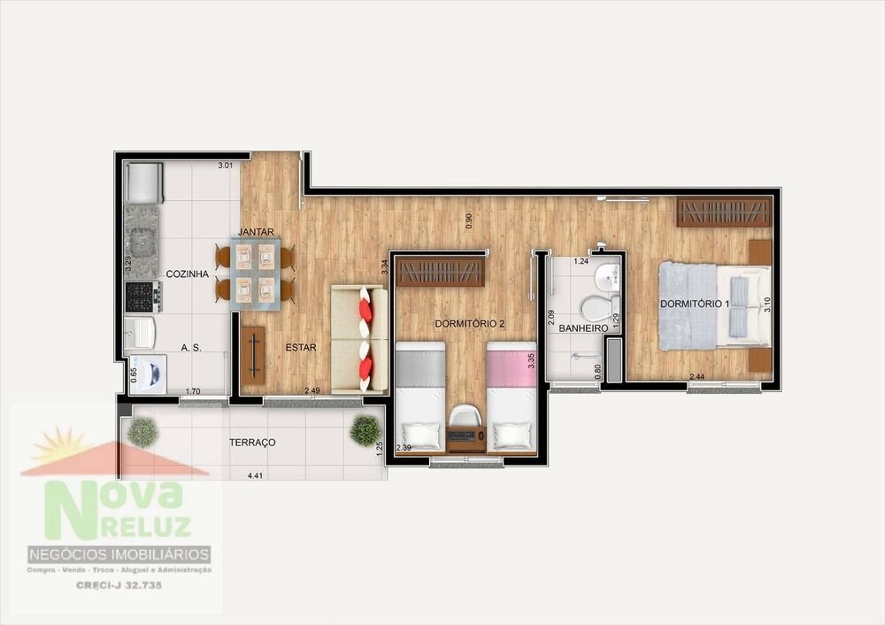 Apartamento à venda com 2 quartos - Foto 4