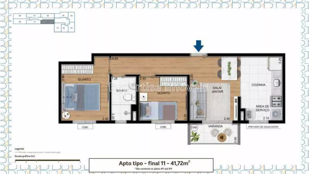 Apartamento, 2 quartos, 50 m² - Foto 3