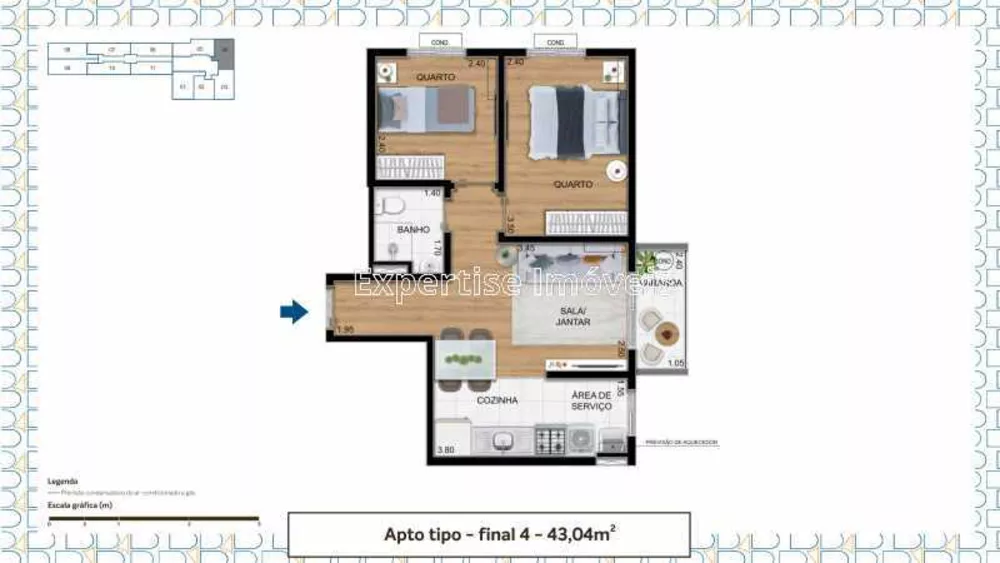 Apartamento, 2 quartos, 50 m² - Foto 16