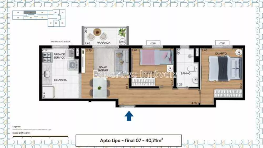 Apartamento, 2 quartos, 50 m² - Foto 9