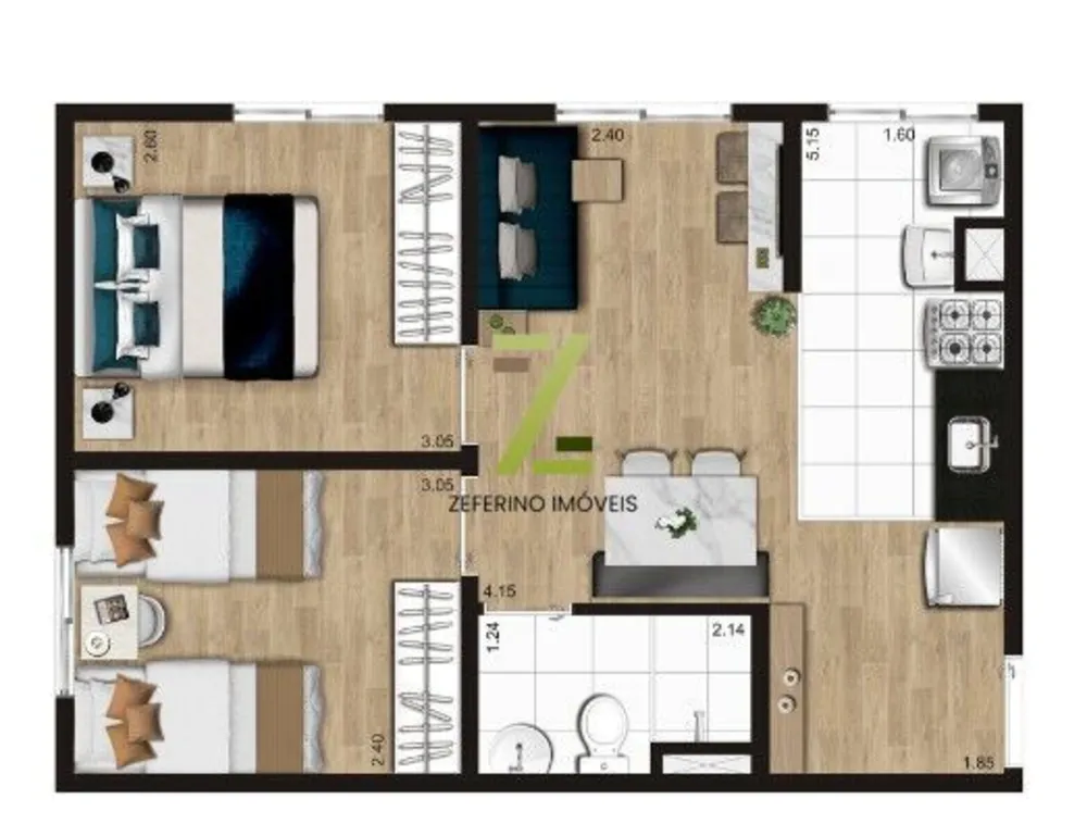 Apartamento, 2 quartos, 40 m² - Foto 16