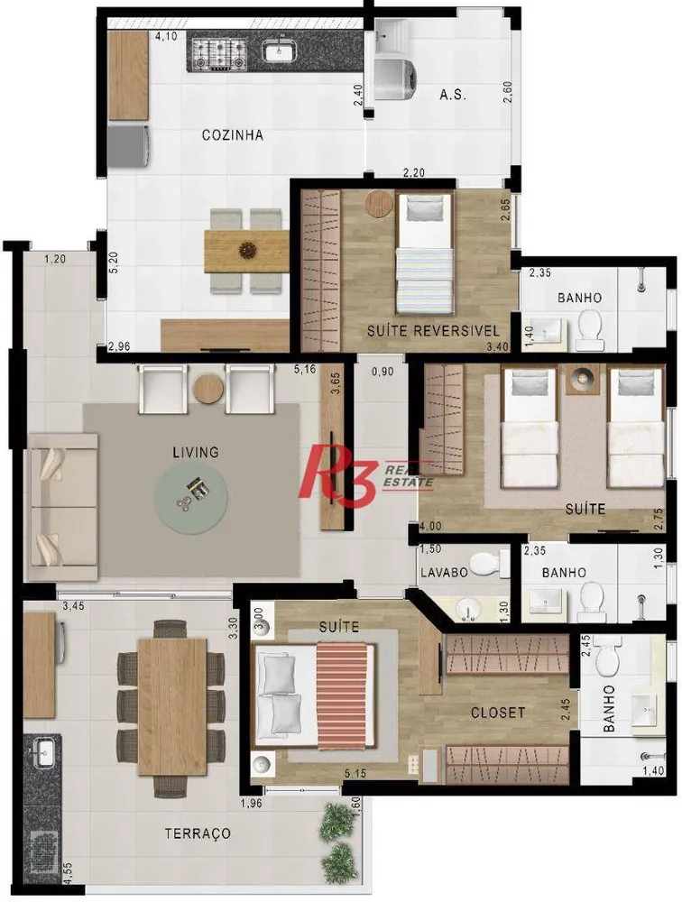 Apartamento, 3 quartos, 128 m² - Foto 1