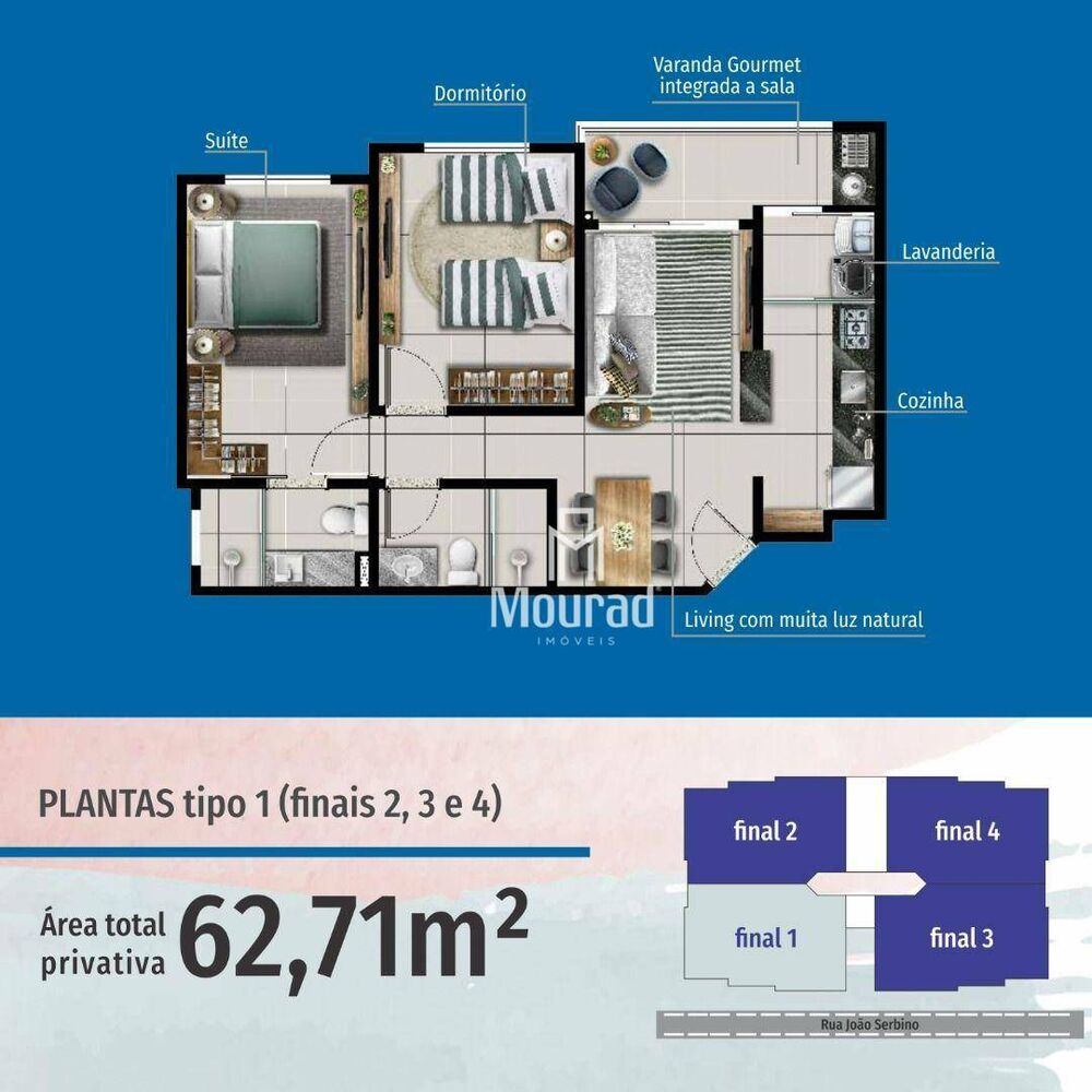 Apartamento, 2 quartos, 62 m² - Foto 3
