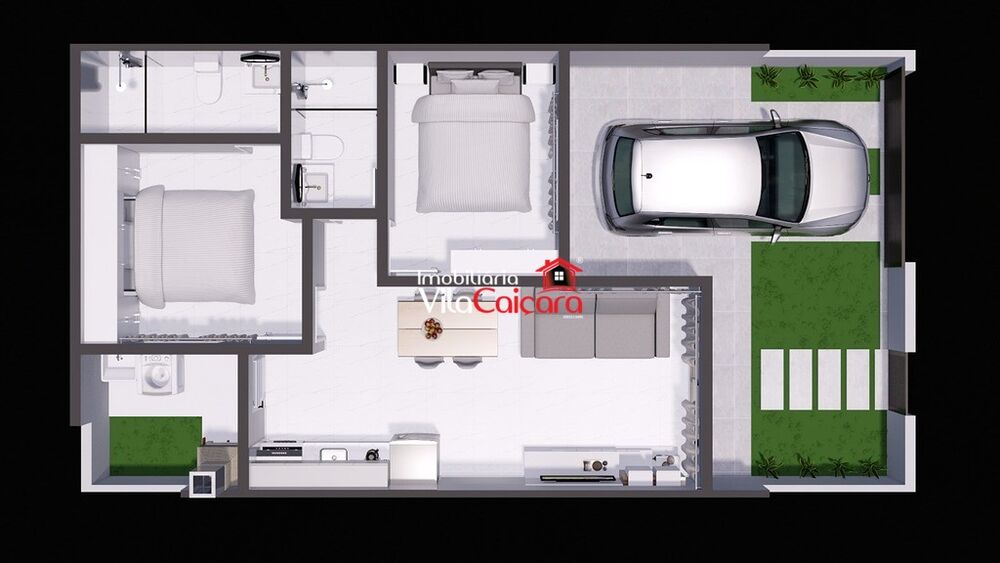 Casa, 2 quartos, 50 m² - Foto 1