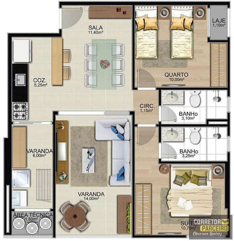 Apartamento, 2 quartos, 72 m² - Foto 7