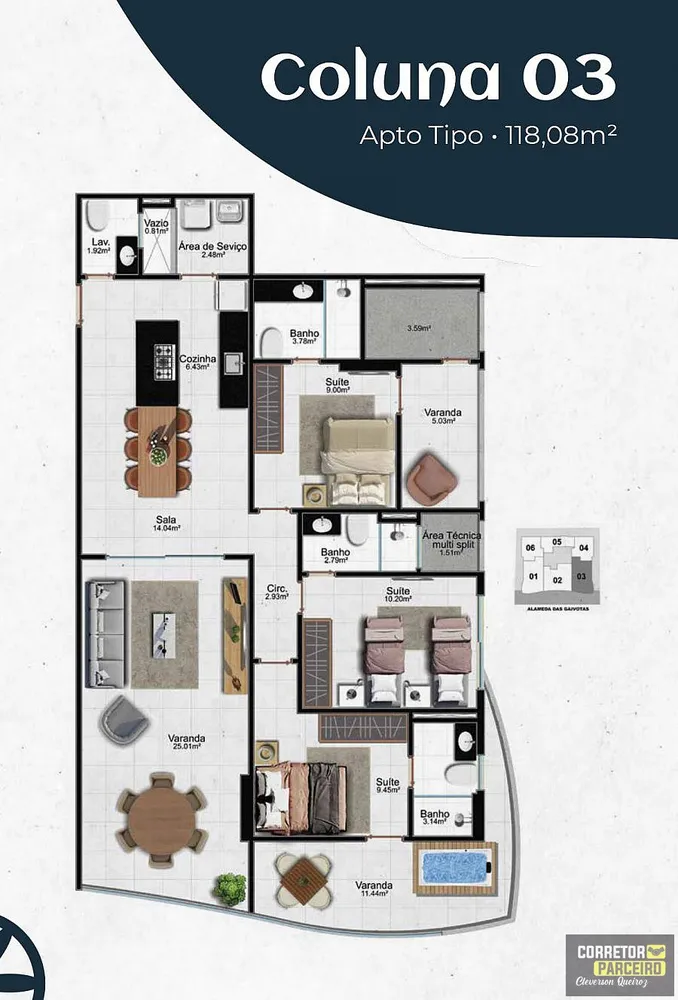 Apartamento, 3 quartos, 118 m² - Foto 6