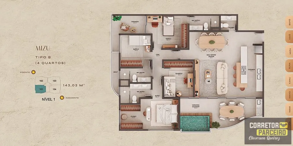 Apartamento, 4 quartos, 143 m² - Foto 5