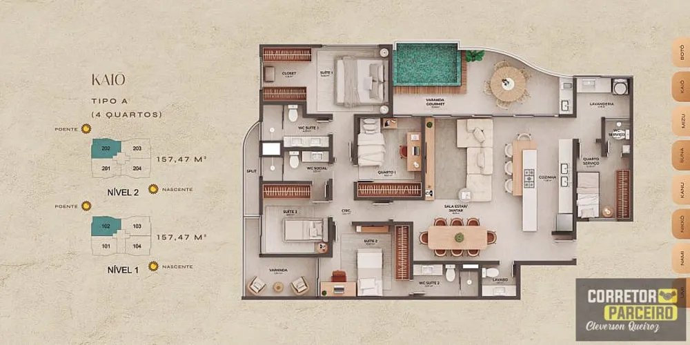 Apartamento, 4 quartos, 143 m² - Foto 3