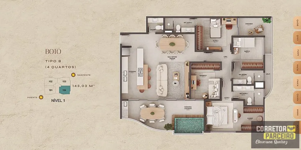 Apartamento, 4 quartos, 143 m² - Foto 5