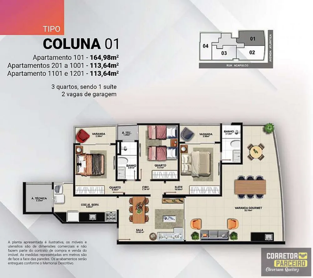 Apartamento, 3 quartos, 114 m² - Foto 3