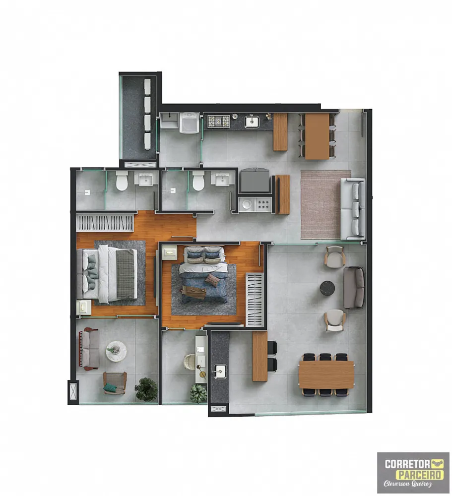 Apartamento, 2 quartos, 95 m² - Foto 7