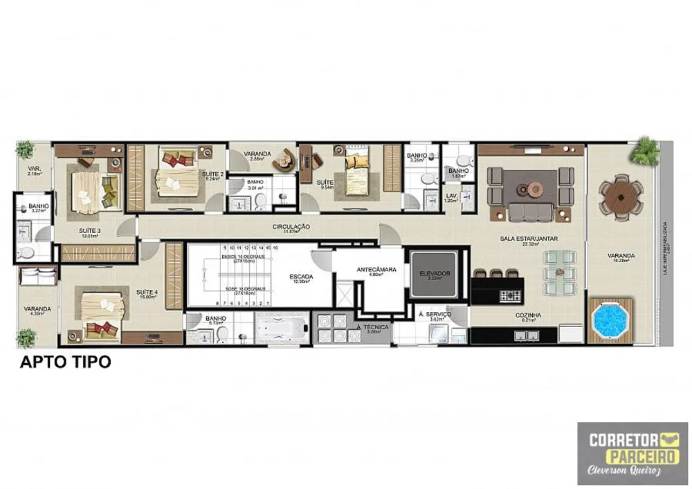 Apartamento, 4 quartos, 161 m² - Foto 7