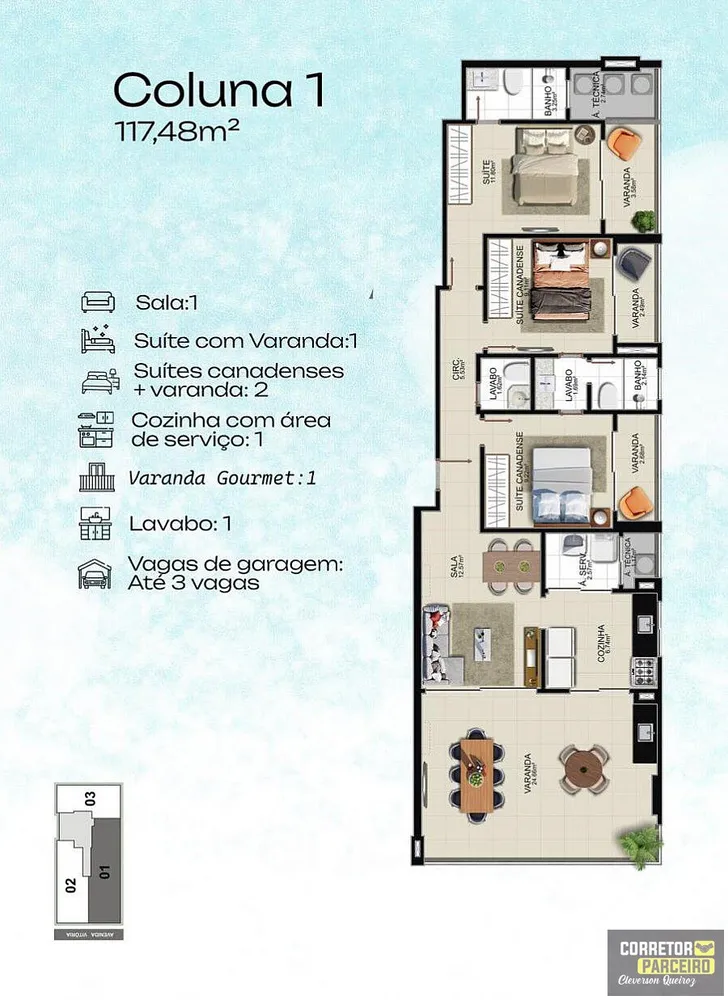Apartamento, 3 quartos, 117 m² - Foto 8