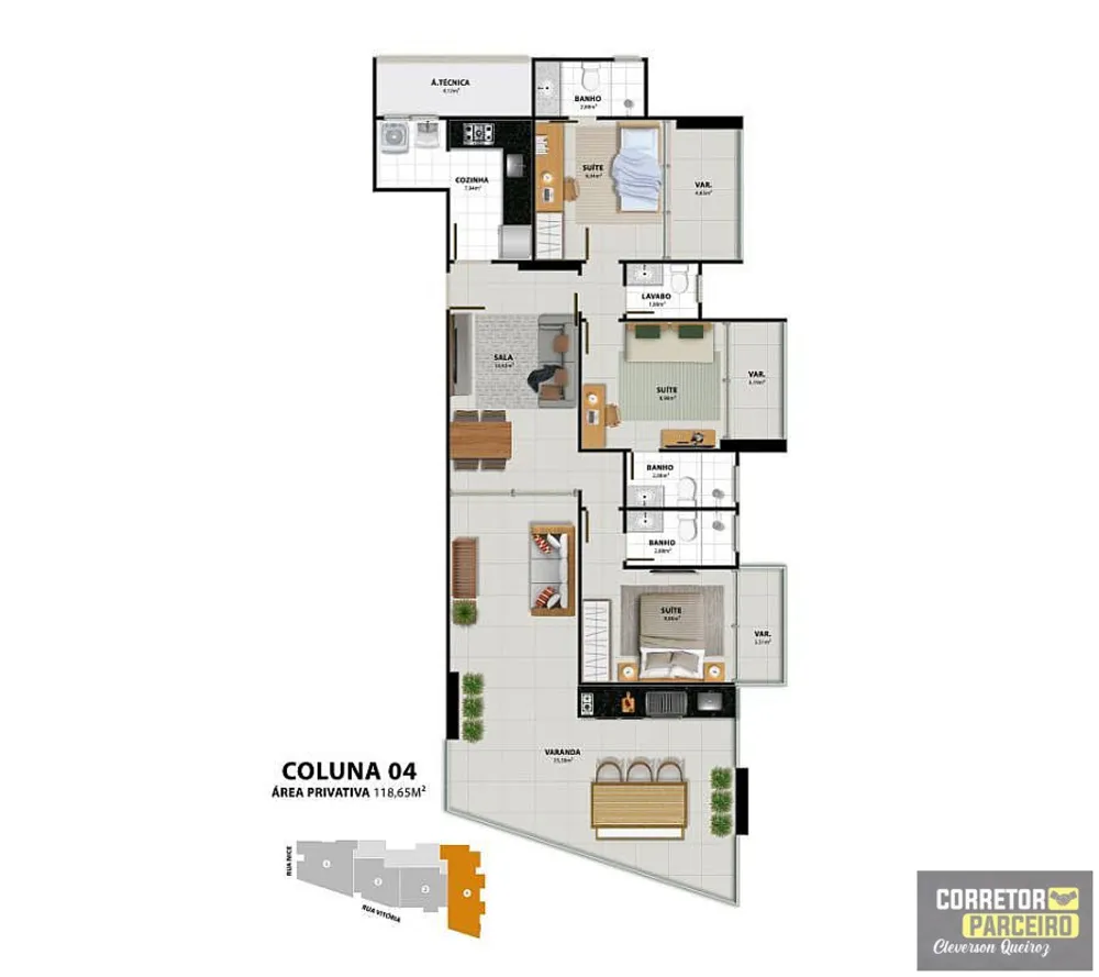 Apartamento, 3 quartos, 70 m² - Foto 3